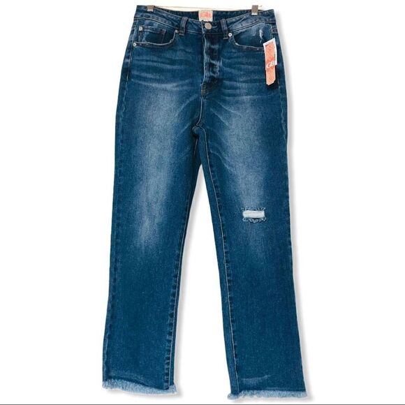 Gianni Bini Distressed High Rise Jeans - Picture 1 of 6
